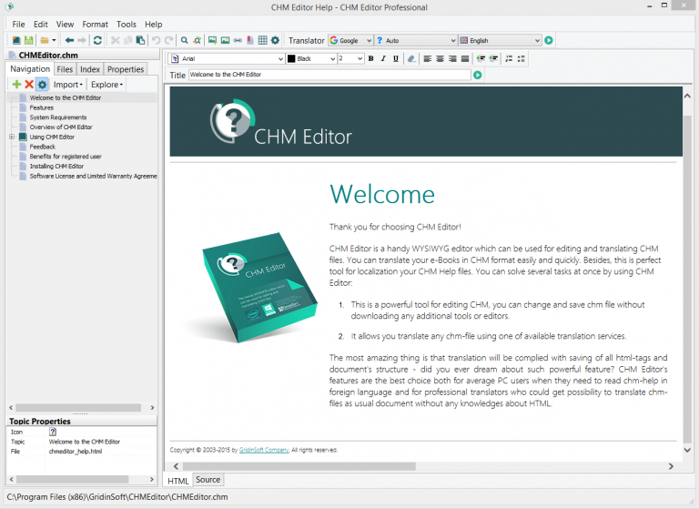 create chm file